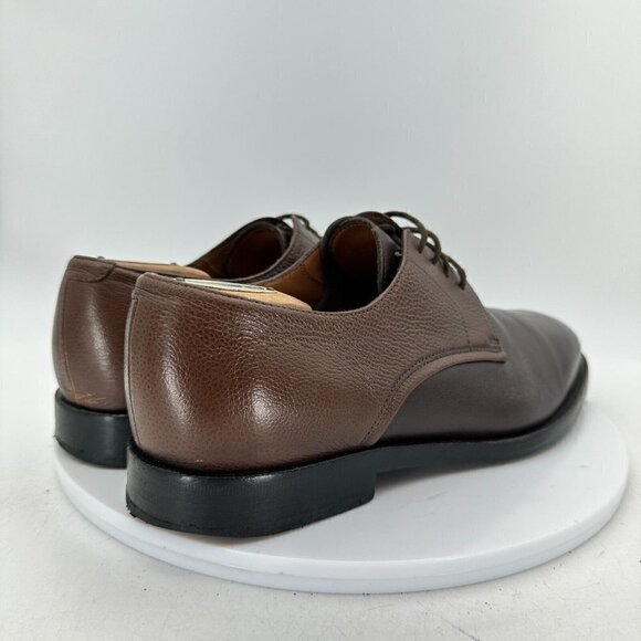 Lanvin Men Size 9 Brown Two Tone Leather Derby Lace Up Plain Toe Dress Shoes - Picture 5 of 14